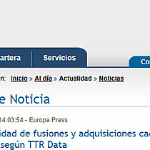 La actividad de fusiones y adquisiciones cae un 5% hasta agosto, pero sube un 40% el capital, segn TTR Data